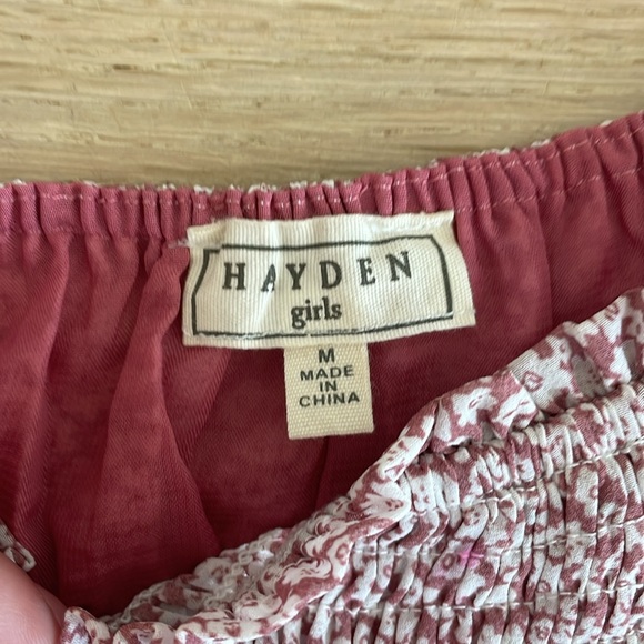 Hayden Girls size girls M mini dress with cute pink flower pattern - Picture 3 of 6